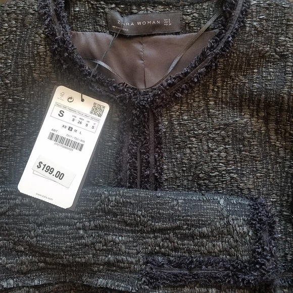 ZARA BOUCLE JACKET NWT - Picture 5 of 5